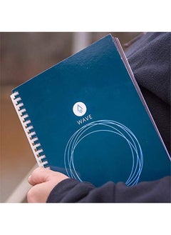 Rocketbook Wave Smart Dotted Grid Eco Friendly Notebook With 1 Pilot Frixion Pen Included Standard Size 21.6 Cm X 24.13 Cm Blue Wav S  - Image 4