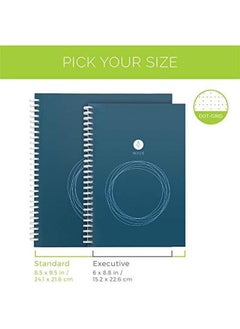 Rocketbook Wave Smart Dotted Grid Eco Friendly Notebook With 1 Pilot Frixion Pen Included Standard Size 21.6 Cm X 24.13 Cm Blue Wav S  - Image 2
