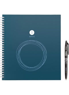 Rocketbook Wave Smart Dotted Grid Eco Friendly Notebook With 1 Pilot Frixion Pen Included Standard Size 21.6 Cm X 24.13 Cm Blue Wav S  - Image 1