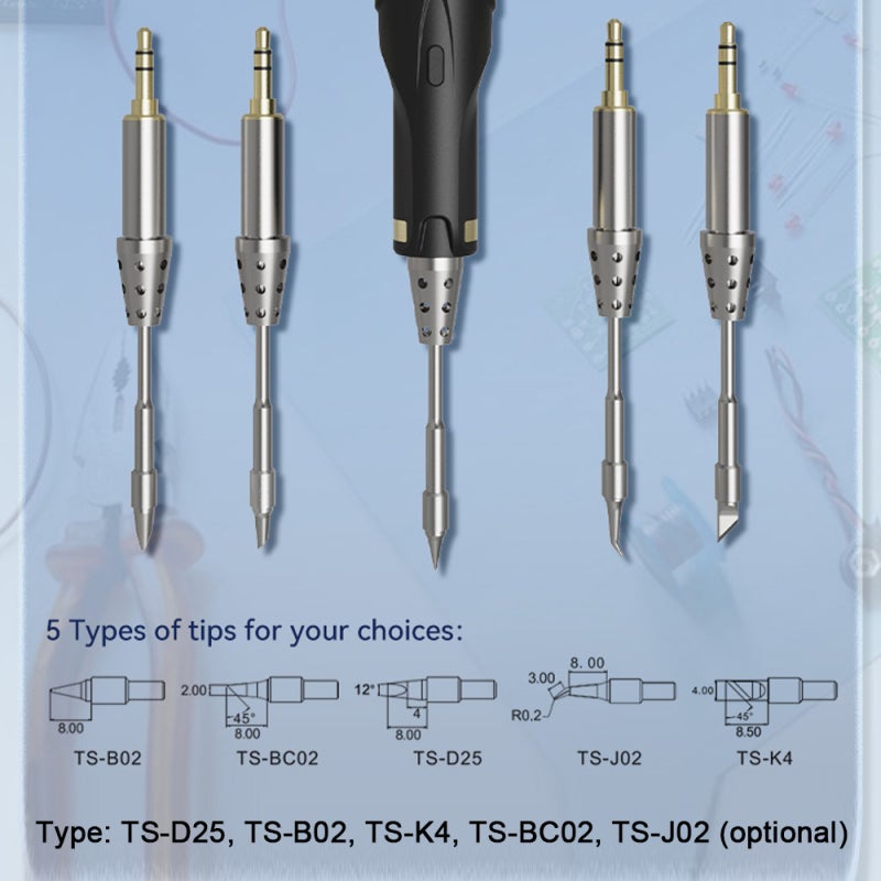 Miniware Digital Soldering Iron Bit Accessoty Internally Heated Type Welding Tips Easy Installation Replacement Heads 5 Types Optional - Image 2