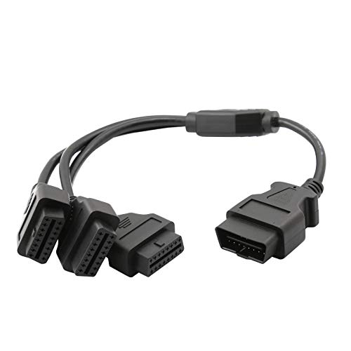 OLLGEN 1.6ft/50cm OBD2 Splitter, 3 Way OBD-II Extension, Full 16 Pin OBD Y Cable Car Diagnostic Extender Cord Adapter (Black) - Image 5