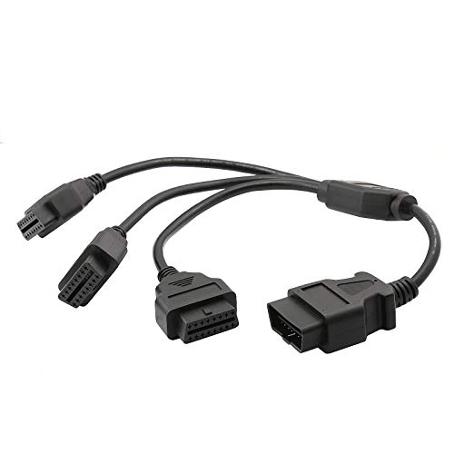 OLLGEN 1.6ft/50cm OBD2 Splitter, 3 Way OBD-II Extension, Full 16 Pin OBD Y Cable Car Diagnostic Extender Cord Adapter (Black) - Image 3