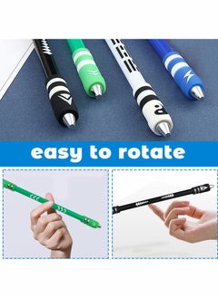 SYOSI Weighted Finger Spinning Pen Mod with Silicone Bracelet, Metal Heads Gaming Finger Pen, Anti Slip 8.5In Rotating Ballpoint Pen for Student Adults to Relieve Stress, No Pen Refill  - Image 4