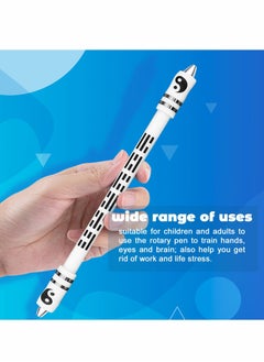 SYOSI Weighted Finger Spinning Pen Mod with Silicone Bracelet, Metal Heads Gaming Finger Pen, Anti Slip 8.5In Rotating Ballpoint Pen for Student Adults to Relieve Stress, No Pen Refill  - Image 2