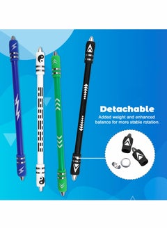 SYOSI Weighted Finger Spinning Pen Mod with Silicone Bracelet, Metal Heads Gaming Finger Pen, Anti Slip 8.5In Rotating Ballpoint Pen for Student Adults to Relieve Stress, No Pen Refill  - Image 3