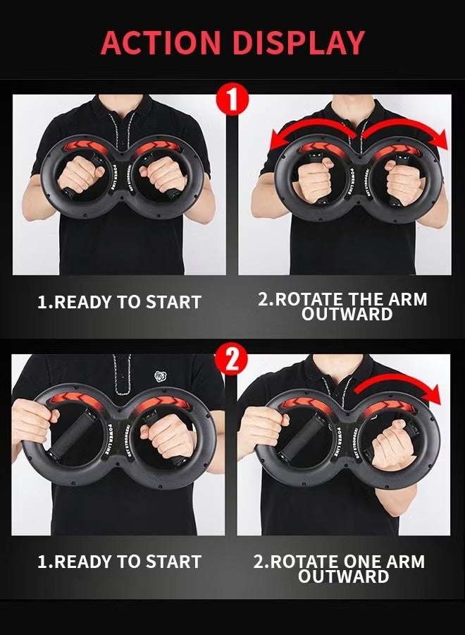 GMORO Wrist Grip Strength Trainer, Spinning Burn Muscle Training, Gym Multifunctional Hand and Forearm Trainer, Gripper Exerciser Strengthener for Arm and Full Body Muscle Training - Image 5