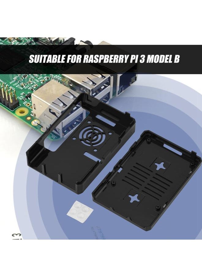 Thoraya Protective Case Shell Enclosure Box with Fan Hole for Raspberry Pi 3 Model B (Black)  - Image 5