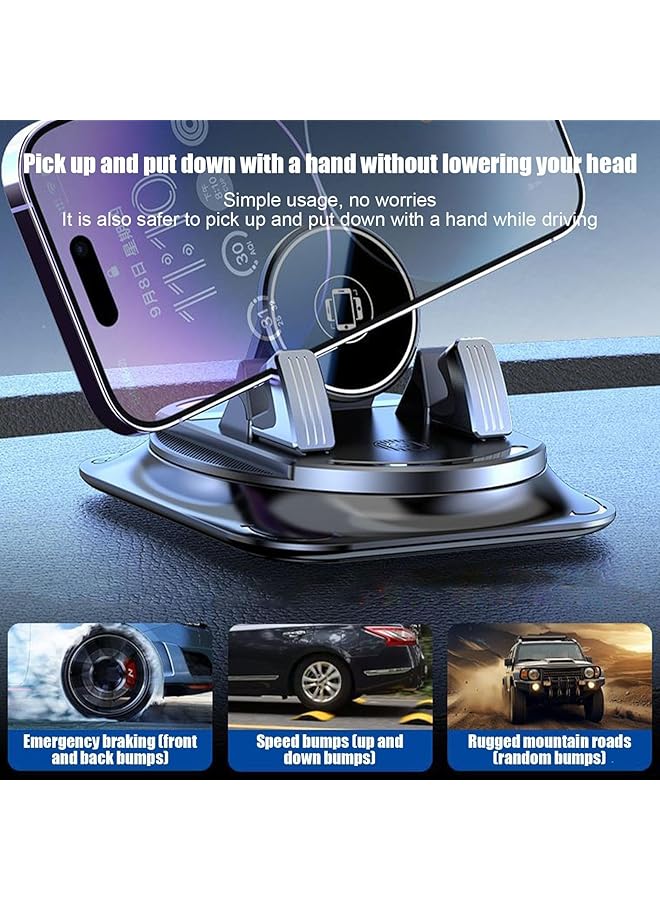 KASTWAVE Dashboard Phone Mount, Phone Holder, Auto Navigation Mobile Phone Holder, Adhesive Car Phone Holder, Strong Paste Design Fixed Support Tool For Rv, Truck, Small Car, Sedan (Black) - Image 5