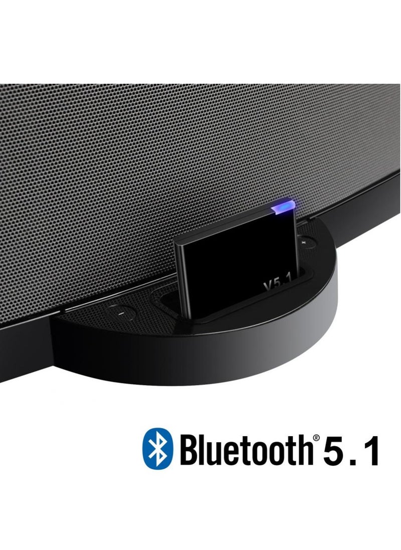 30 Pin Bluetooth Adapter 5.1 Bluetooth Receiver Wireless Bluetooth Audio Receiver Compatible with Apple Dock Ipod Audio Bose SoundDock and Other 30pin IPod IPhone Music Docking Station