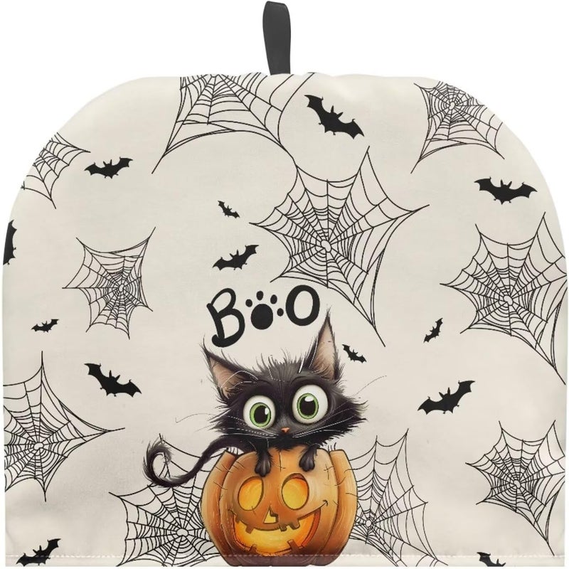 Mintulipy Tea Cozy for Teapot Halloween Black Cat Pumpkin Spider Web Insulated Tea Cosy for Teapot Cotton Thick Wadding Tea Cozy Tea Cosy Covers Fit 1 to 6 Cup - Image 1