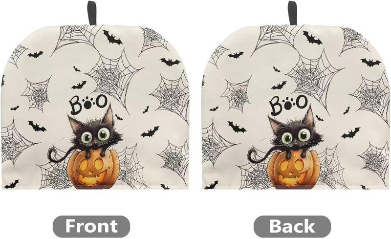 Mintulipy Tea Cozy for Teapot Halloween Black Cat Pumpkin Spider Web Insulated Tea Cosy for Teapot Cotton Thick Wadding Tea Cozy Tea Cosy Covers Fit 1 to 6 Cup - Image 2