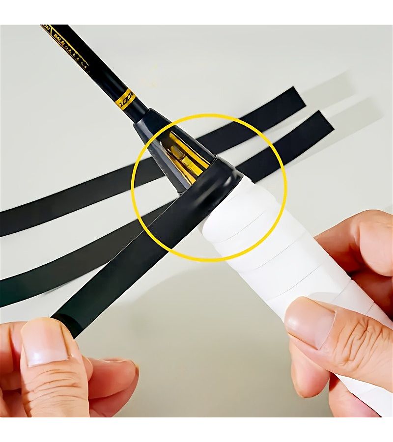 5pcs Black Badminton Tennis Racket Handle Winding Grip Sealing Fixing Tape - Image 2