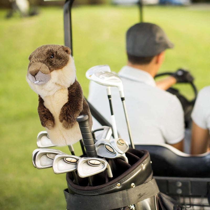 Profey Golf Club Covers, Groundhog/Gopher Golf Club Head Covers, Funny Golf Headcover, Animals Plush Driver Headcover Gift for Men Women Kids, Fits up to 460CC Driver Head - Image 5