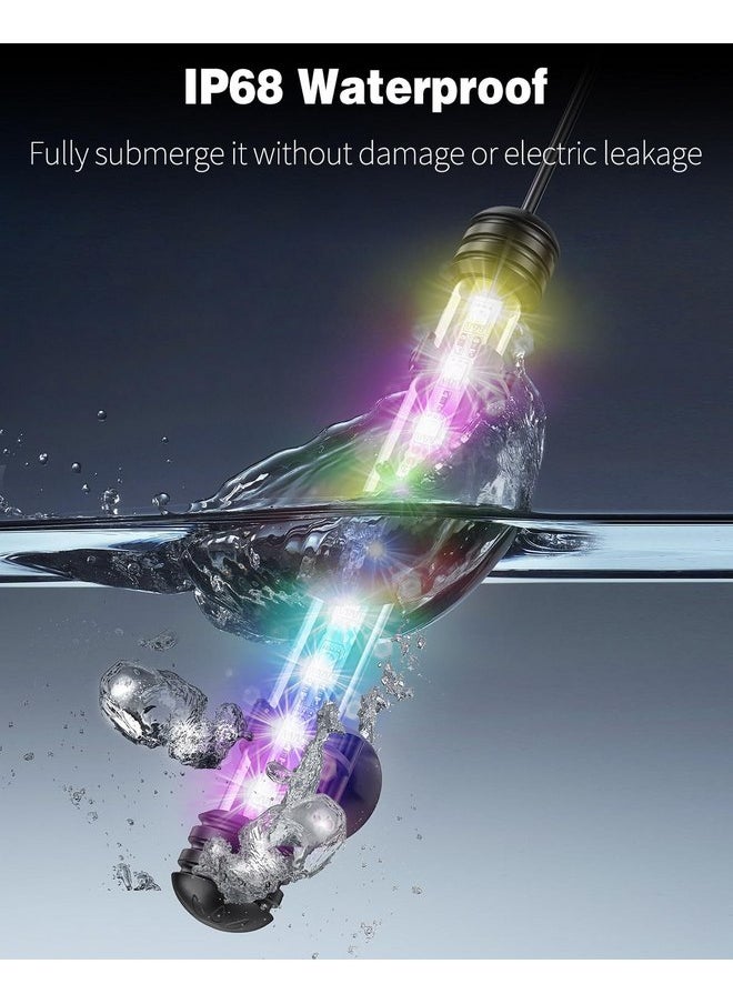 Pawfly - Pawfly 1.8 W Aquarium LED Light 7.5 Inch Underwater Fish Tank Light with Timer Auto On/Off Fish Tank Background Light with 8 Lighting Modes Submersible Multi-Colored Tube Light for Decoration - Image 1