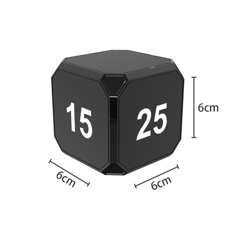 Cube Timer: 6x6x6cm White ABS Material, Easy Flip Operation - Adjustable Brightness & Volume, 4 Timing Options for Home, Office, School, Cooking, Work, Meditation - Image 3