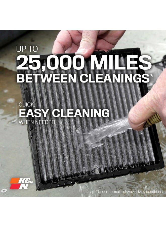 K&N Cabin Air Filter: Premium, Washable, Clean Airflow to your Cabin Air Filter Replacement: Designed for 2019-2022 INFINITI/NISSAN (QX50, QX55, QX60, Altima, Pathfinder, Rogue), VF2076 - Image 5