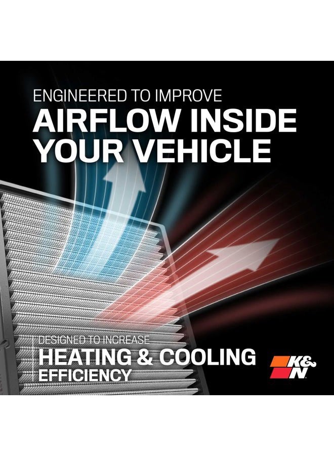 K&N Cabin Air Filter: Premium, Washable, Clean Airflow to your Cabin Air Filter Replacement: Designed for 2019-2022 INFINITI/NISSAN (QX50, QX55, QX60, Altima, Pathfinder, Rogue), VF2076 - Image 4