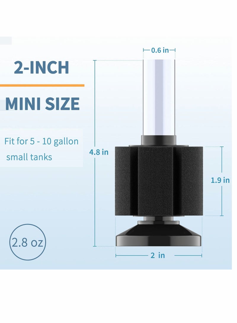 Aquarium Fish Tank Biochemical Cotton Filter Nano Bio Sponge Filter Quiet Betta Fry Shrimp and Small Fish Foam Filter, for Fish Tank Up to 10 60 Gallon Water Fairy Cotton 3 Pack XY2835 - Image 4