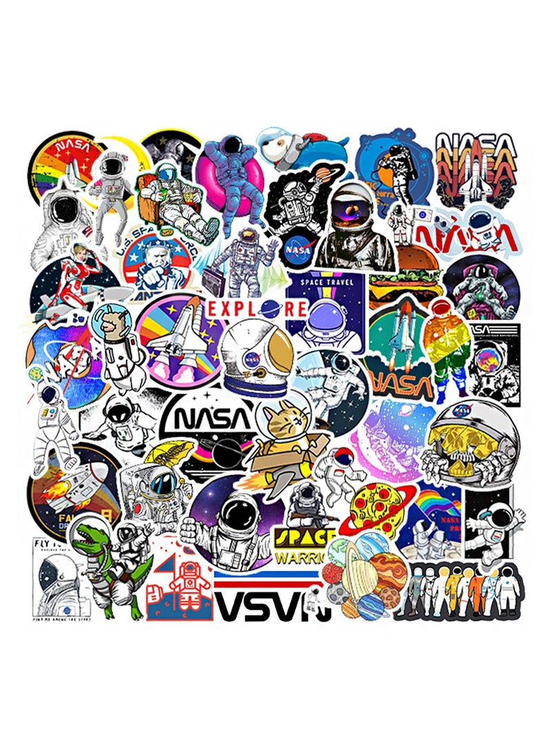 50-Piece Outer Space Astronaut Stickers Waterproof Spaceman Graffiti Vinyl Stickers for Laptop - Image 1