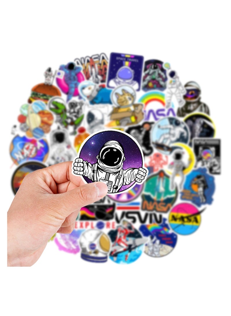 50-Piece Outer Space Astronaut Stickers Waterproof Spaceman Graffiti Vinyl Stickers for Laptop - Image 5