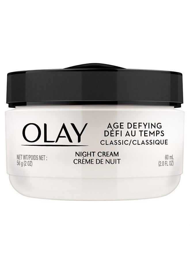 Olay Night Cream with Beta-Hydroxy Complex and Vitamin E by Olay Age Defying,Classic, 2 Fl Oz (Pack of 2)  - Image 1