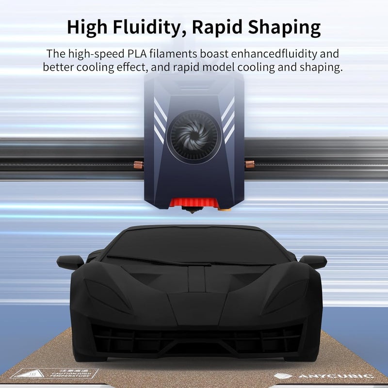 Anycubic High Speed 3D Printer Filament, 1.75mm PLA, Black, 1kg - Image 3