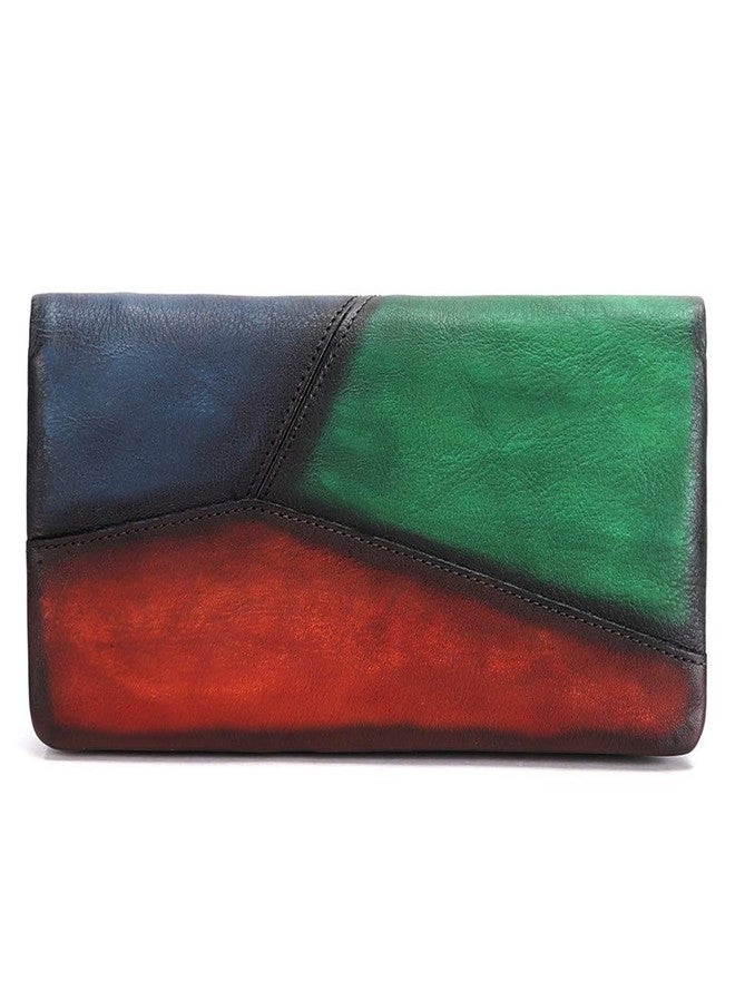 IVTG Slim Bifold Leather Wallets for Women Vintage Handmade Thin Purse Clutch (Multicolor3) - Image 2