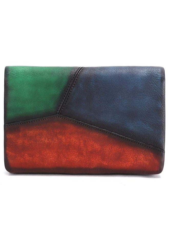 IVTG Slim Bifold Leather Wallets for Women Vintage Handmade Thin Purse Clutch (Multicolor3) - Image 3