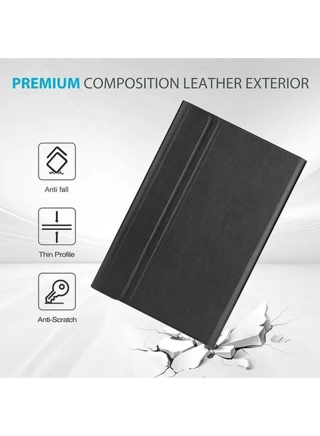 إيروريكس حافظة لوحة مفاتيح بإضاءة خلفية باللغة العربية والإنجليزية متوافقة مع جهاز Honor Pad X8A مقاس 11 بوصة (2024) مع لوحة مفاتيح تعمل باللمس لاسلكية قابلة للإزالة ومغناطيسية ملونة بإضاءة خلفية وحافظة واقية (أسود) - Image 5