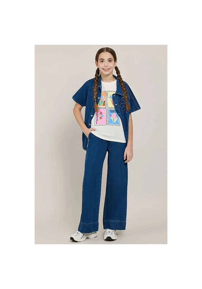 R&b Printed T-Shirt with Crew Neck and Short Sleeves
