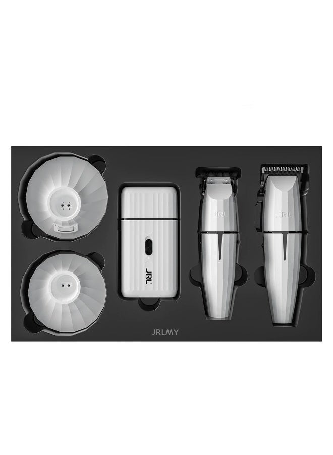 جي آر إل بروفيشنال مجموعة JRL Ghost Edition Combo Kit 2 – ماكينة قص الشعر، وماكينة تحديد الشعر، وماكينة حلاقة - Image 1