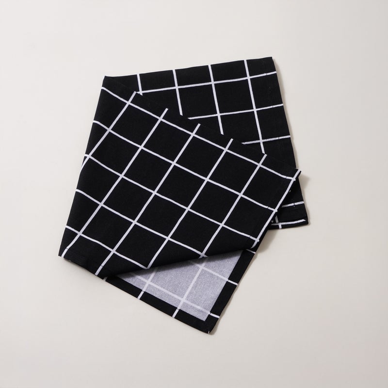 Alberto 100% Cotton Kitchen Set Of 4Pcs, Black - Image 5