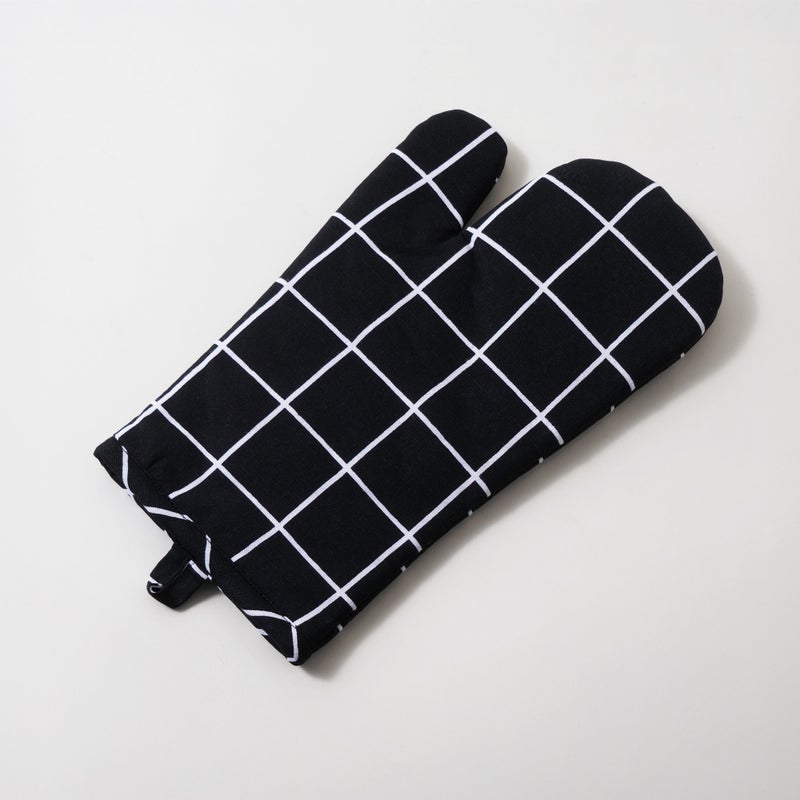 Alberto 100% Cotton Kitchen Set Of 4Pcs, Black - Image 3