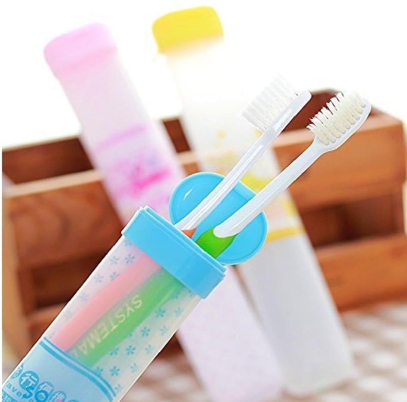 Clickswift Toothbrush Holder with Cap Antibacterial Toothbrush Case Cover, Travelling Accessories Multi Color 1 Pcs - Image 3