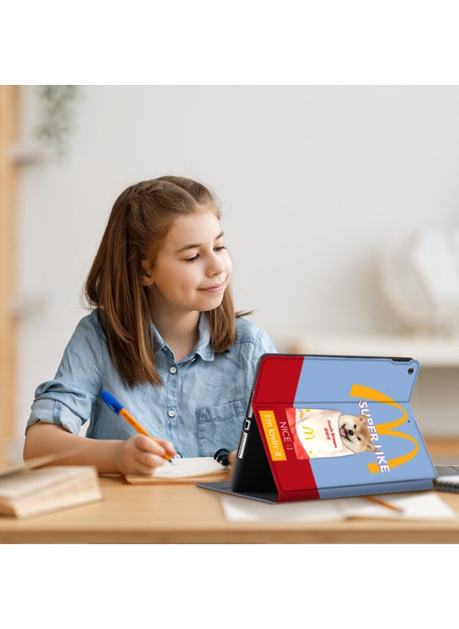 Suitable For BBK Home Teaching Machine Protective Cover S5Dc/S5s/X2P/A2/T3/little Genius T1 Tablet 9.7 Shell 11-Color:T74 Sweet Tom Cat [book Regular]]-Applicable Model:Dedicated For BBK Tutor A3 (9.7 Inches)