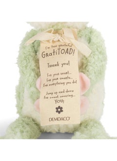 DEMDACO Gratitoad Thank You Soft Green 9 Inch Plush Polyester Fabric Stuffed Animal Toy  - Image 5