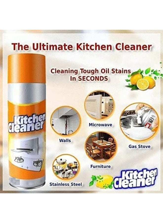 Kitchen Cleaner Foam Spray for Stove, Chimney, Gas Burner & Surfaces  Oil & Grease Stain Remover Non-Toxic & Non-Flammable Degreaser Spray for Kitchen Cleaning – 500ml (Pack of 1) - Image 4