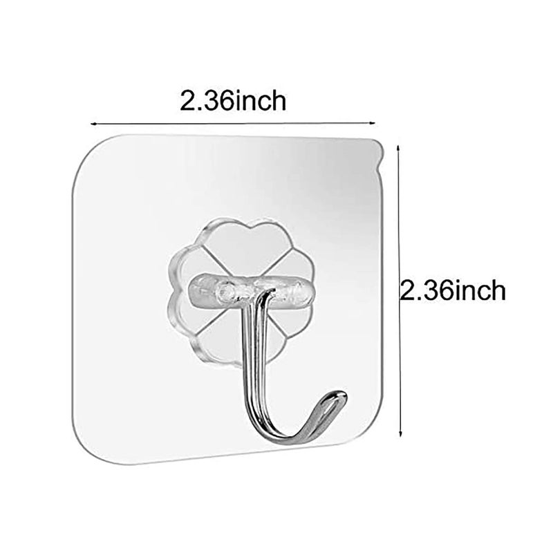 Obbi Plastic Self Adhesive No Drills Wall/Rail/Kitchen/Bathroom Strong Sticky Towel Hanger| Multicolored, Pack of 20 - Image 3