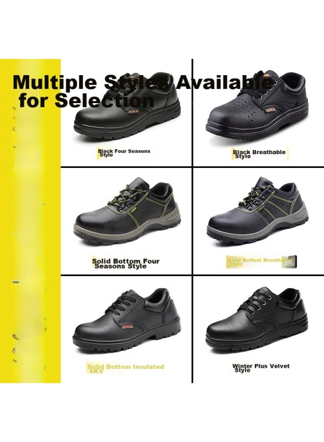 Old housekeeper Old Butler Safety Shoes For Men, Anti-Smashing, Anti-Puncture, Steel Toe Cap, Steel Midsole, Rubber Sole, Wear-Resistant Cowhide Functional Shoes 088 38 - Image 5