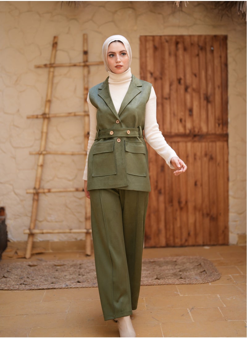 ماركة غير محددة سوت شمواه مبطن - استايل واسع وأنيق بألوان متعددة  - Image 2