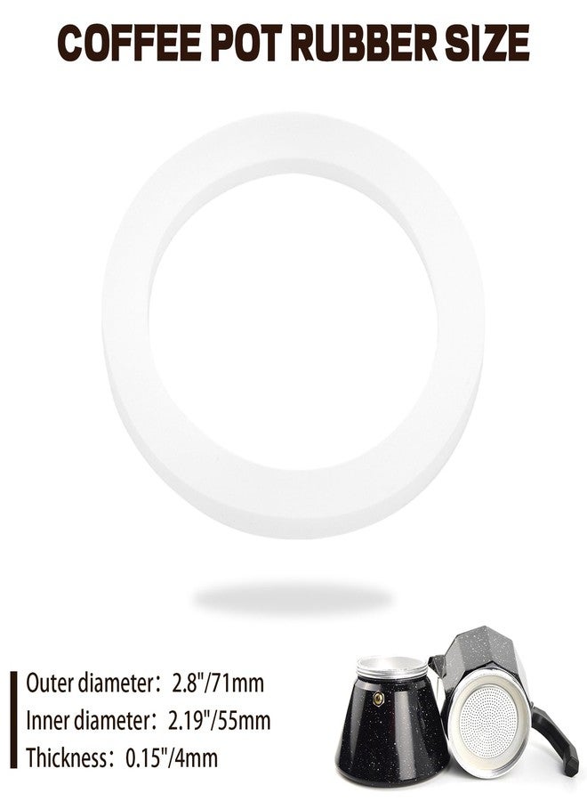 Tobaiwind Gasket Seal Rings for Aluminium Stovetop Coffee Maker Pots Replacement Part Spare Food Grade Silicone Gasket 6 cups, 8 Pieces - Image 2