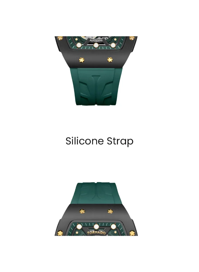 TORNADO Men's High Quality Flexible And Durable Silicone Automatic Watch T24302-BSHB - 39mm mm
