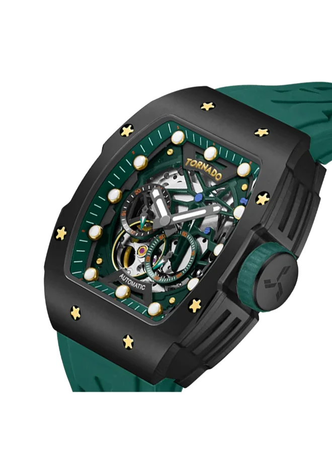 TORNADO Men's High Quality Flexible And Durable Silicone Automatic Watch T24302-BSHB - 39mm mm