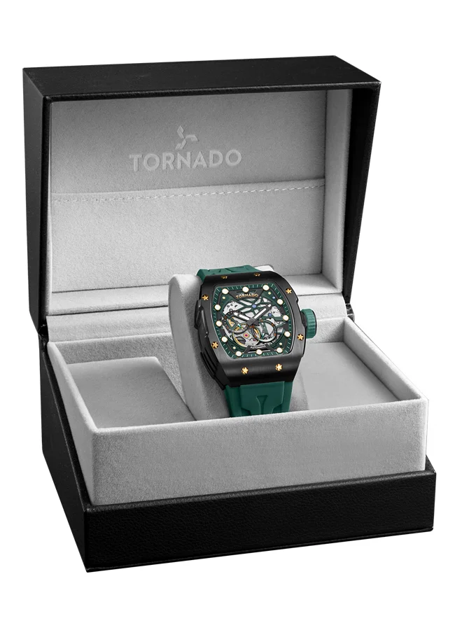 TORNADO Men's Silicone Automatic Watch T24302-BSHB - 38.5m mx49mm mm