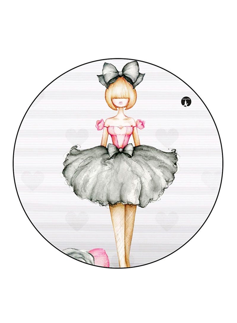 RKN Girl Printed Round Pin Badge Multicolour - Image 1