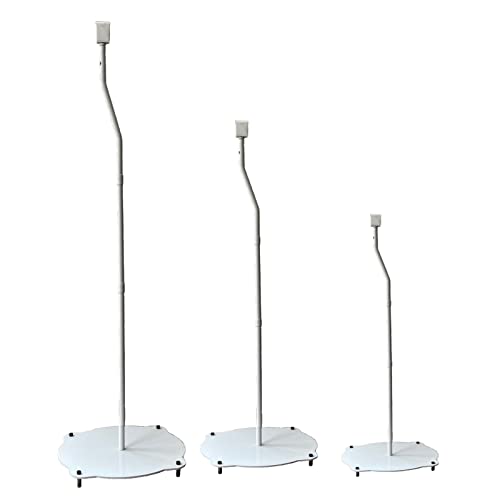 MYL 3 Different Fixed Height Satellite Speaker Stand for Home Theatre Speakers 2.1; 5.1 and 7.1 - Pack of 2 Stands (1Pairs) (BS-10) (White) - Image 2