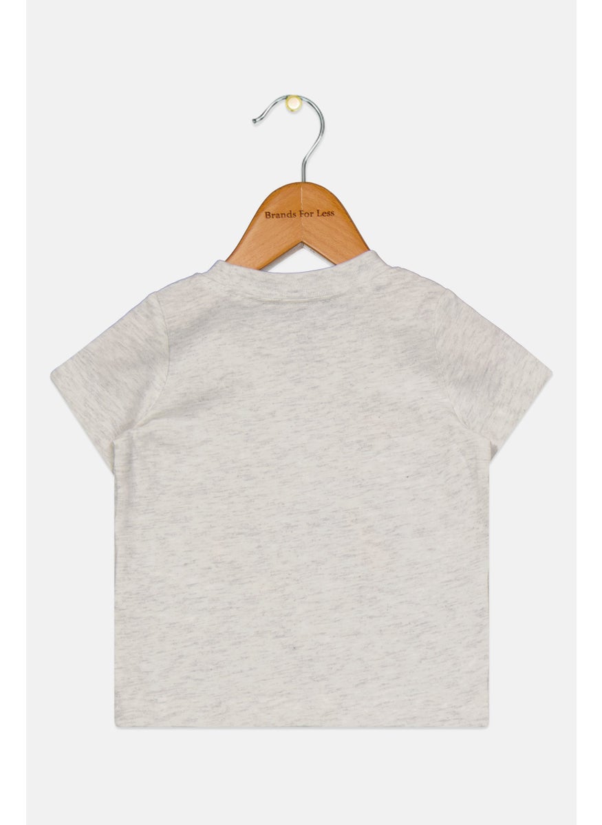 carter's Toddlers Boy Graphic Print T-shirt, Light Grey Combo  - Image 2