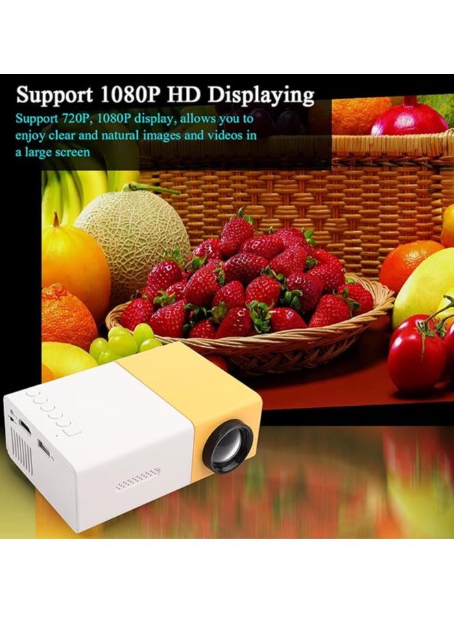 docooler YG300 Portable QVGA LED 400 Lumens Projector With Remote Control YG300 White/Yellow - Image 2