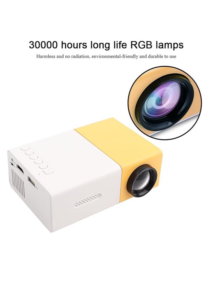 docooler YG300 Portable QVGA LED 400 Lumens Projector With Remote Control YG300 White/Yellow - Image 4