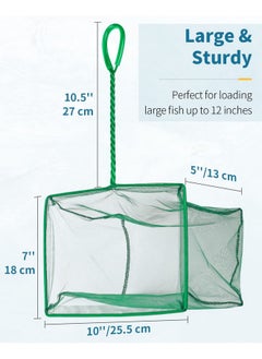 شبكة صيد السمك مقاس 10 بوصات بمقبض معدني مضفر، شبكة مربعة كبيرة مع شبكة ناعمة دقيقة لإزالة بقايا الطعام والنفايات من أحواض الأسماك وبرك الكوي الصغيرة والمسابح، عبوة من قطعتين - pzsku/ZD95B7EE5F3314830780FZ/45/_/1735214616/2cdd169f-3d14-4cbd-9569-975953d4c0e4